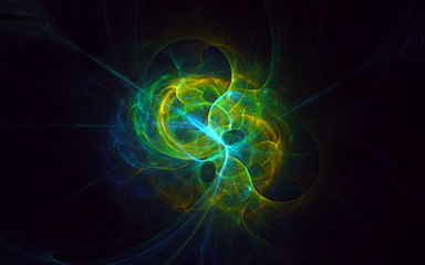 3D rendering abstract fractal light background