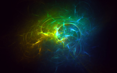 3D rendering abstract fractal light background