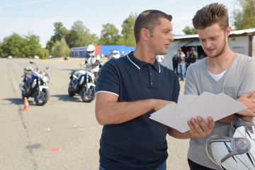 Naklejka premium motorbike test