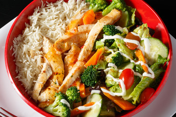 Chicken Vegetable Rice Bowl