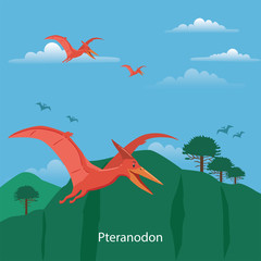 Pteranodon. Prehistoric animal © bonezboyz