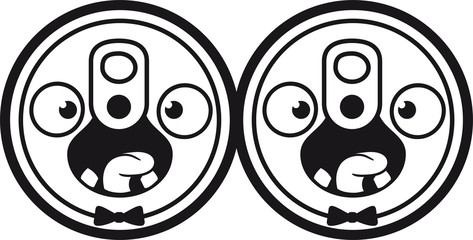 paar team 2 freunde duo gesicht monster comic cartoon lustig horror halloween dose getränk durst glas bier krug oktoberfest trinken feiern party alkohol flasche