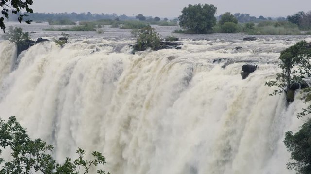 View of the powerful Victoria Falls in Zambia, Africa
