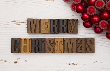 Merry Christmas in Type Set