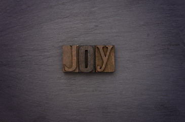 Joy Spelled Out in Type Set