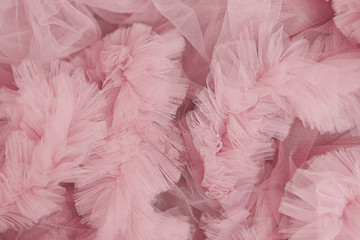 Pile of pink fabric