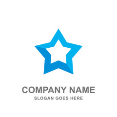 Obraz premium Star Winner Award Geometric Logo Vector Icon