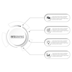 Timeline infographics design vector and marketing icons can be used for workflow layout, diagram, annual report, web design. Business concept with 4 options, steps or processes.