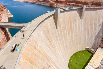 Glen Canyon Dam at Colorado River, Lake Powell, Arizona, USA