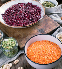 Various dry legumes