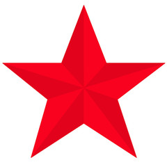 Obraz premium étoile 5 branches rouge avec contour