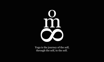 Yoga is the journey of the self, through the self, to the self. (Motivational Quote Typography Poster)