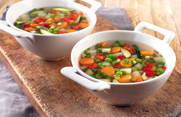 Fresh vegetable soup