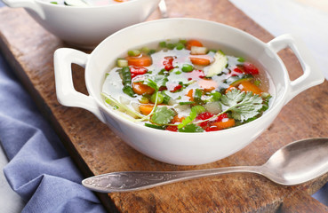 Fresh vegetable soup