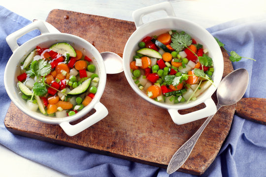 Fresh vegetable soup
