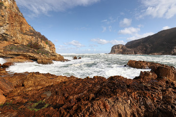 Rocky coastline near the Knysna Heads, South Africa