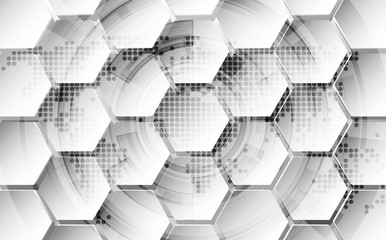 Abstract background vector future global technology concept.