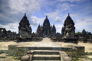 Fototapeta na wymiar Hindu temple at Prambanan