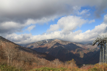Obraz premium 秋の天神平からみた風景