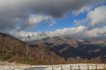 秋の天神平からみた風景