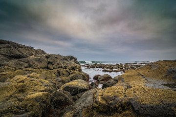 Rocky shoreline of San Diego