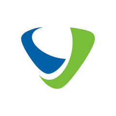 V logo design template vector