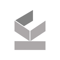 UK or KU logo design letter template vector