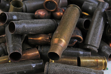 Gun bullet background, Bullets texture.