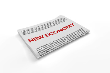 New Economy on Newspaper background