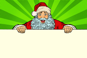 Santa Claus white background banner