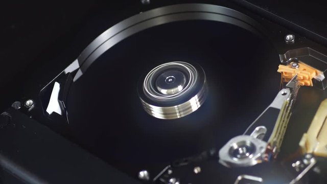 From hard disk rotation start to stop 