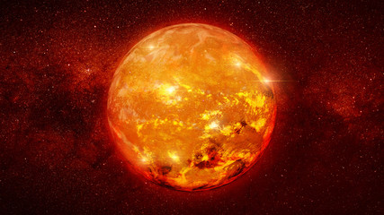 red dwarf star in a star field  - obrazy, fototapety, plakaty