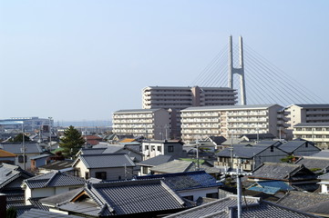 Naklejka premium 日本の地方都市 普通の景色