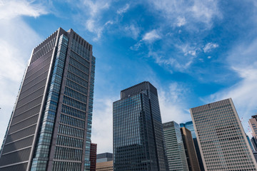 Fototapeta na wymiar Tokyo office buildings