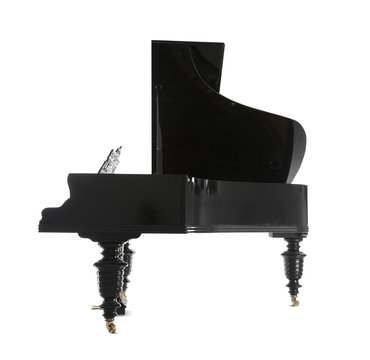 Grand Piano On White Background