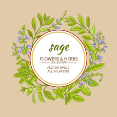 Obraz premium sage vector frame