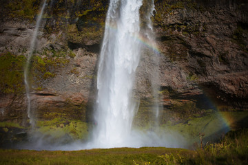 Fototapeta na wymiar Iceland, waterfall in the South of the country