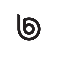 initial letter bb, b inside b, linked line circle shape logo, monogram black color © ariefpro