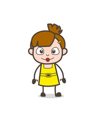 Happy Kid - Cute Cartoon Girl Vector