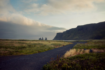 Fototapeta na wymiar Iceland, black beaches. Beautiful landscape