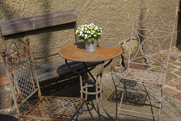 decorative vintage garden furniture
