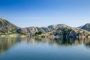 Fototapeta premium Lyssefjord and Pulpit rock in Norway