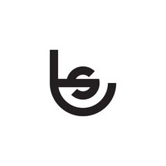 Initial letter ts, st, s inside t, linked line circle shape logo, monogram black color

