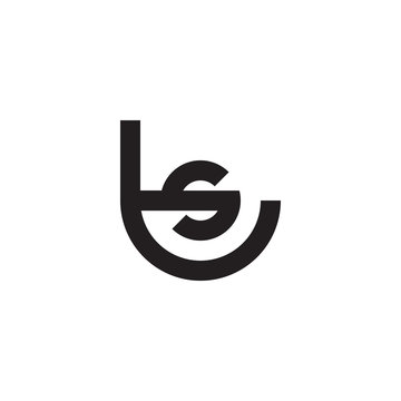 Initial letter ts, st, s inside t, linked line circle shape logo, monogram black color

