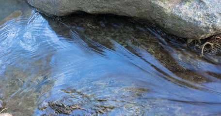 Water flowing on waterfall