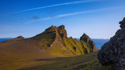 Iceland, beautiful mountain landscape
