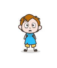 Worried Face - Cute Cartoon Kid Vector
