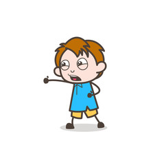 Judo Karate Fighting Pose - Cute Cartoon Kid Vector