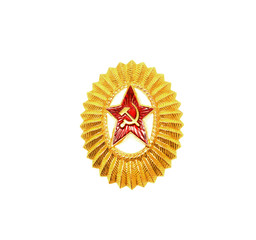 Badge of Soviet Army isolated on white