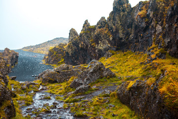 Djupalonssandur beach Snaefellsnes Iceland. Iceland, beautiful Northern landscape